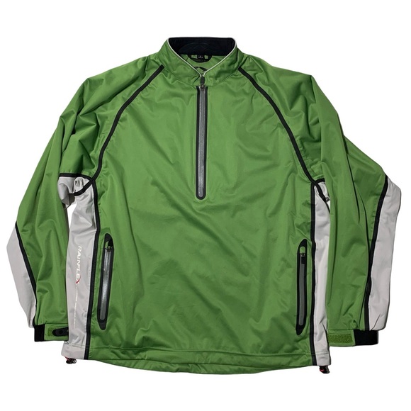 Sun Mountain Golf Rainflex Waterproof Green Outdoor Jacket Mens L - Picture 1 of 7